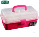 12.5 Inch Red Color Transparent Box PP Tool Cabinet Maleta Caja De Herramientas Portable Fittings Box Household Storage