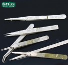 Good quality curved beak Tweezers Nail Art Stainless Steel