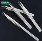 Good quality fine apiculus Tweezers Nail Art Stainless Steel