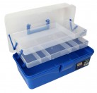 14.5‘’Blue Color Transparent Folded Tool Box Work-box  Toolbox Tools Kit Cabinet Case For Storage Toys Color Coating Cosmetic