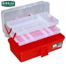 14.5‘’ Red Color Transparent Folded Tool Box Work-box  Toolbox Tools Kit Cabinet Case For Storage Toys Color Coating Cosmetic
