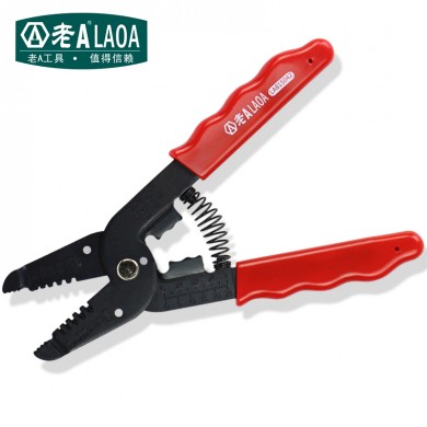 Red 7 in 1 Multifunction Wire Striper Cable CutterCrimping Pliers Electric Wire Shearing Cutting Hand Tool