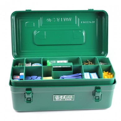 16.5 inch thicken hardware iron sheet tool case with interlayer