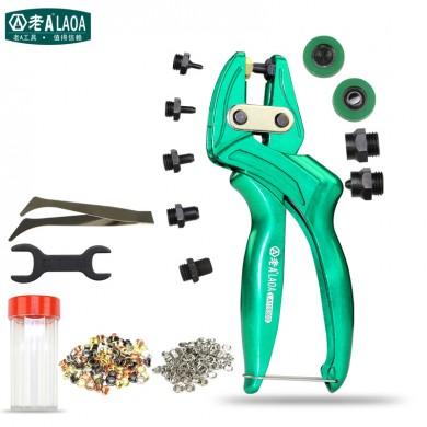 Green Color Hole Puncher Punching Forceps For Belt Card Snap Button Eyelet Punch Pliers
