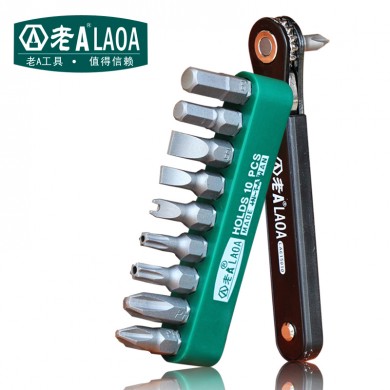 10PCS S2 Quality Forward And Reverse Multifunction Ratchet Screwdriver Set Tool With Phillip Slotted Torx Screwdriver bits