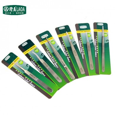 Good quality ultra needle-nose Tweezers Nail Art Stainless Steel