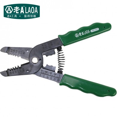 Green 7 in 1 Multifunction Wire Striper Cable CutterCrimping Pliers Electric Wire Shearing Cutting Hand Tool