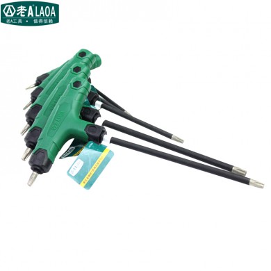 T10 Good Quality T Shape S2 SiC Corundum Hex Screwdriver Prolong Rod Six Angle Screwdrivers Hand tools set