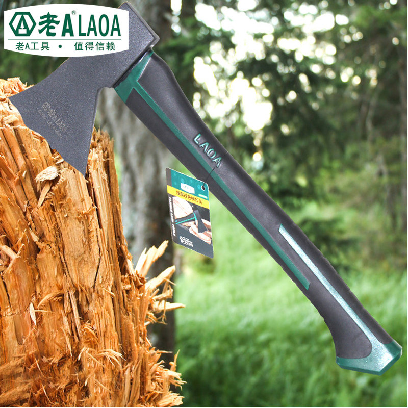 老A双色柄木工斧头 适用野营开山 LA144600碳钢斧头